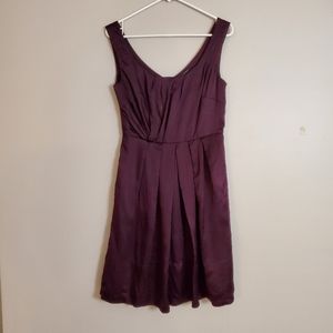Banana Republic womens dress 4 purple silk sleeveless lined pocket